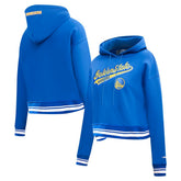 Golden State Warriors Pro Standard Women's Script Tail Cropped Pullover Hoodie sale - Royal online