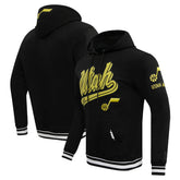 Utah Jazz Pro Standard Script Tail Pullover Hoodie - Black online