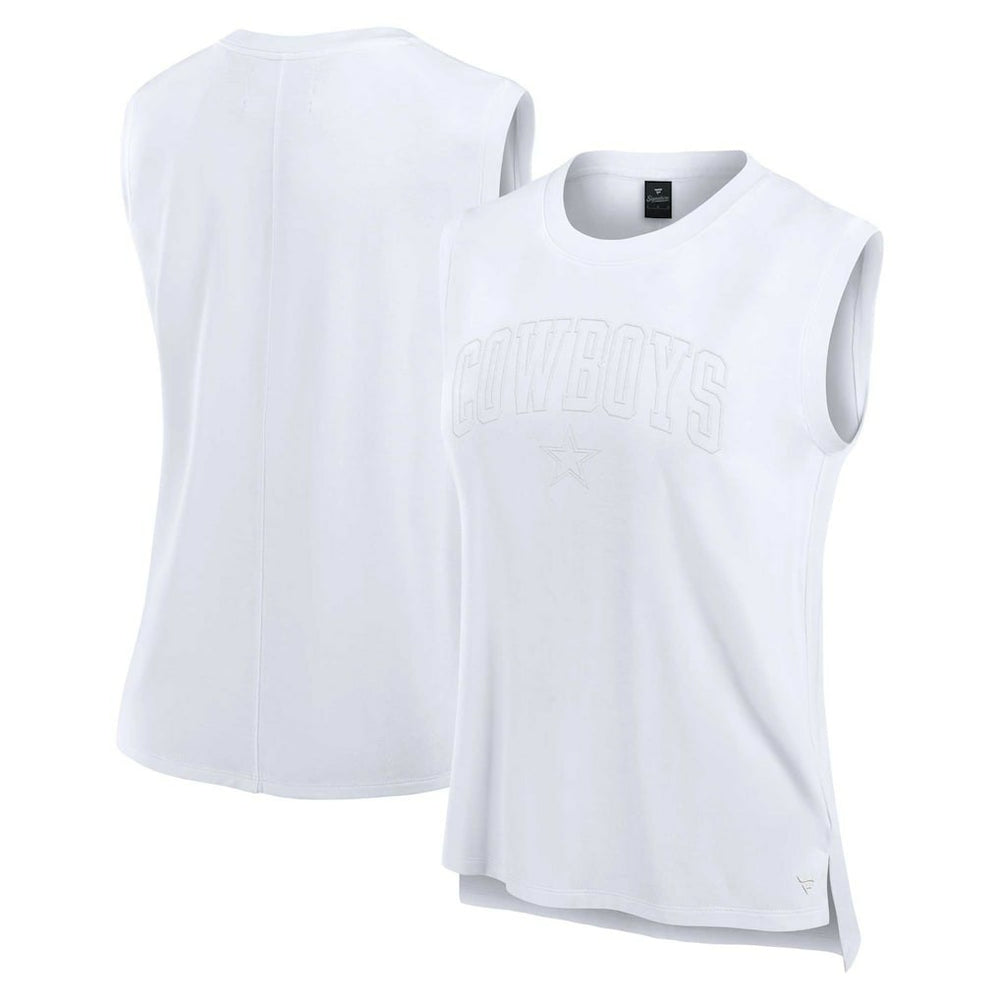 Dallas Cowboys Women's Studio Gym Tank Top - White outlet