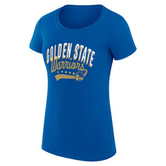 Golden State Warriors G-III 4Her by Carl Banks Women's Super-Slim Fit Lightweight Filigree Logo T-Shirt - Royal for sale