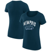 Memphis Grizzlies G-III 4Her by Carl Banks Women's Super-Slim Fit Lightweight Filigree Logo T-Shirt - Navy outlet