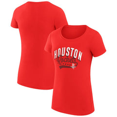 Houston Rockets G-III 4Her by Carl Banks Women's Super-Slim Fit Lightweight Filigree Logo T-Shirt - Red cheap