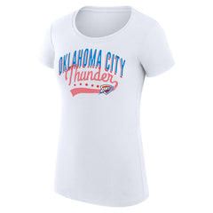 Oklahoma City Thunder G-III 4Her by Carl Banks Women's Super-Slim Fit Lightweight Filigree Logo T-Shirt - White cheap