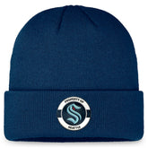 Seattle Kraken Fanatics Authentic Pro Training Camp Cuffed Knit Hat - Deep Sea Blue Hats