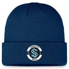 Seattle Kraken Fanatics Authentic Pro Training Camp Cuffed Knit Hat - Deep Sea Blue Hats