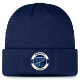 St. Louis Blues Fanatics Authentic Pro Training Camp Cuffed Knit Hat - Navy Hats