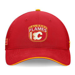 Calgary Flames Fanatics 2024 NHL Draft On Stage Trucker Adjustable Hat - Red Hats