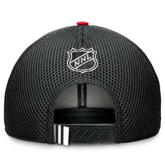 Chicago Blackhawks Fanatics 2024 NHL Draft On Stage Trucker Adjustable Hat - Black Hats