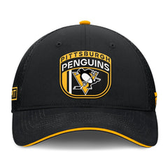 Pittsburgh Penguins Fanatics 2024 NHL Draft On Stage Trucker Adjustable Hat - Black Hats