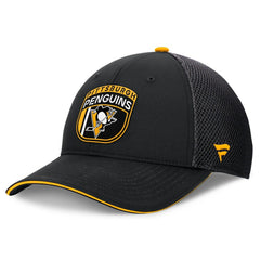 Pittsburgh Penguins Fanatics 2024 NHL Draft On Stage Trucker Adjustable Hat - Black Hats