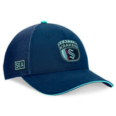 Seattle Kraken Fanatics 2024 NHL Draft On Stage Trucker Adjustable Hat - Deep Sea Blue Hats