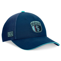 Seattle Kraken Fanatics 2024 NHL Draft On Stage Trucker Adjustable Hat - Deep Sea Blue Hats