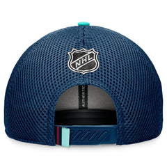 Seattle Kraken Fanatics 2024 NHL Draft On Stage Trucker Adjustable Hat - Deep Sea Blue Hats