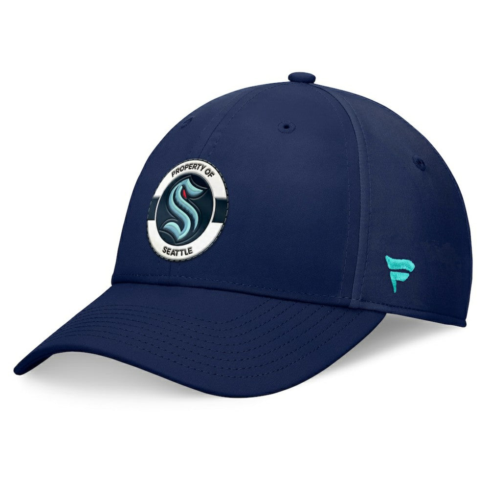 Seattle Kraken Fanatics Authentic Pro Training Camp Flex Hat - Deep Sea Blue Hats
