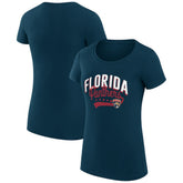 Florida Panthers G-III 4Her by Carl Banks Women's Super-Slim Fit Lightweight Filigree Logo T-Shirt – Navy T-shirts