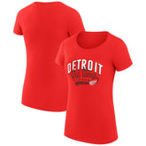 Detroit Red Wings G-III 4Her by Carl Banks Women's Super-Slim Fit Lightweight Filigree Logo T-Shirt – Red T-shirts