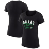 Dallas Stars G-III 4Her by Carl Banks Women's Super-Slim Fit Lightweight Filigree Logo T-Shirt – Black T-shirts