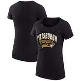 Pittsburgh Penguins G-III 4Her by Carl Banks Women's Super-Slim Fit Lightweight Filigree Logo T-Shirt – Black T-shirts