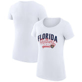 Florida Panthers G-III 4Her by Carl Banks Women's Super-Slim Fit Lightweight Filigree Logo T-Shirt – White T-shirts
