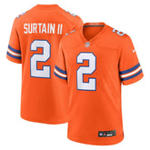 Patrick Surtain II Denver Broncos Mile High Collection 1977 Throwback Player Game Jersey - Orange sale