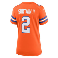 Patrick Surtain II Denver Broncos Women's Mile High Collection 1977 Throwback Player Game Jersey - Orange for sale