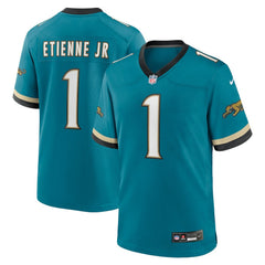 Travis Etienne Jr Jacksonville Jaguars Prowler Throwback Player Game Jersey - Teal for sale