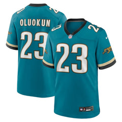 Foye Oluokun Jacksonville Jaguars Prowler Throwback Player Game Jersey - Teal sale