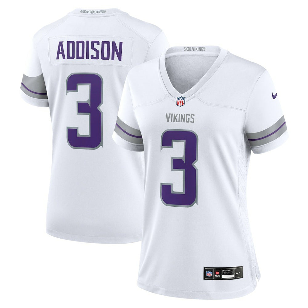 Jordan Addison Minnesota Vikings Women's Alternate Game Player Jersey - White cheap