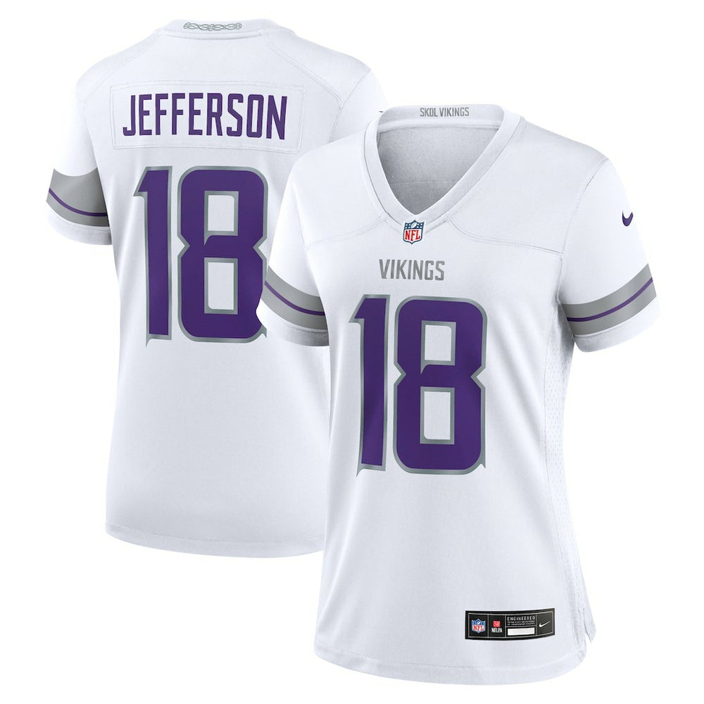 Justin Jefferson Minnesota Vikings Women's Alternate Game Player Jersey - White cheap