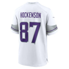 T.J. Hockenson Minnesota Vikings Alternate Game Player Jersey - White for sale