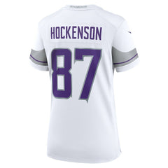 T.J. Hockenson Minnesota Vikings Women's Alternate Game Player Jersey - White on sale