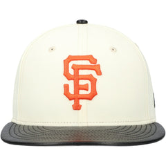 San Francisco Giants Game Night Leather Visor 59FIFTY Fitted Hat Cream