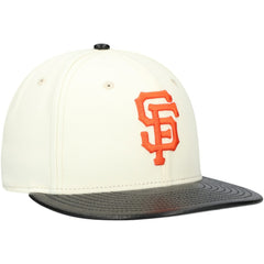 San Francisco Giants Game Night Leather Visor 59FIFTY Fitted Hat Cream