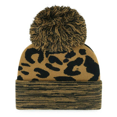 Brooklyn Nets '47 Women's Rosette Cuffed Knit Hat with Pom - Leopard shop