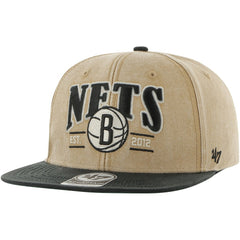 Brooklyn Nets '47 Chilmark Captain Snapback - Khaki/Black for sale