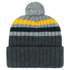 Nashville Predators '47 Stack Patch Cuffed Knit Hat with Pom - Gray Hats