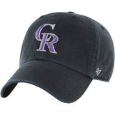 Colorado Rockies Youth Clean Up Adjustable Hat Black