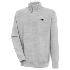 New England Patriots Antigua Victory Quarter-Zip Pullover Top - Heather Gray cheap