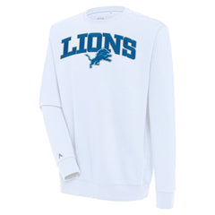 Detroit Lions Antigua Victory Chenille Pullover Sweatshirt - White cheap