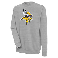 Minnesota Vikings Antigua Victory Pullover Sweatshirt - Heather Gray sale