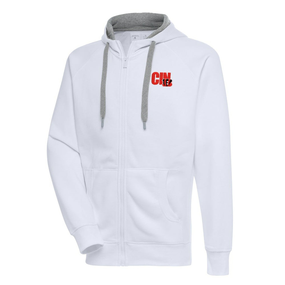 Cincinnati Bengals Antigua Victory Full-Zip Hoodie - White for sale