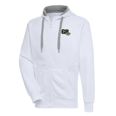 Green Bay Packers Antigua Victory Full-Zip Hoodie - White sale