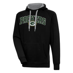 Green Bay Packers Antigua Victory Pullover Hoodie - Black cheap