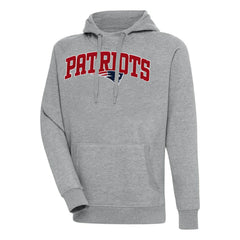 New England Patriots Antigua Victory Pullover Hoodie - Heather Gray sale