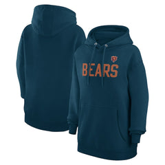 Chicago Bears G-III 4Her by Carl Banks Women's Dot Print Pullover Hoodie - Navy cheap