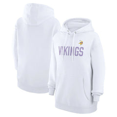 Minnesota Vikings G-III 4Her by Carl Banks Women's Dot Print Pullover Hoodie - White online