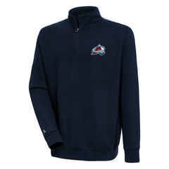 Colorado Avalanche Antigua Victory Quarter-Zip Pullover Top - Navy Pullover
