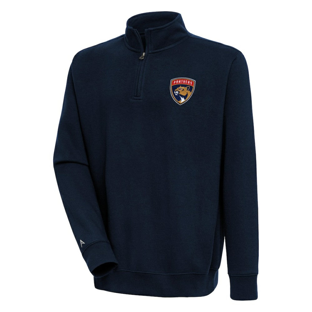 Florida Panthers Antigua Victory Quarter-Zip Pullover Top - Navy Pullover