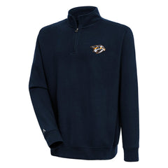 Nashville Predators Antigua Victory Quarter-Zip Pullover Top - Navy Pullover