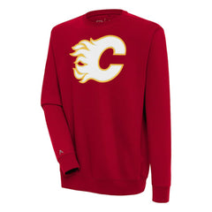 Calgary Flames Antigua Victory Pullover Sweatshirt - Red Sweatshirts